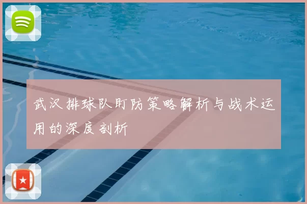 武汉排球队盯防策略解析与战术运用的深度剖析